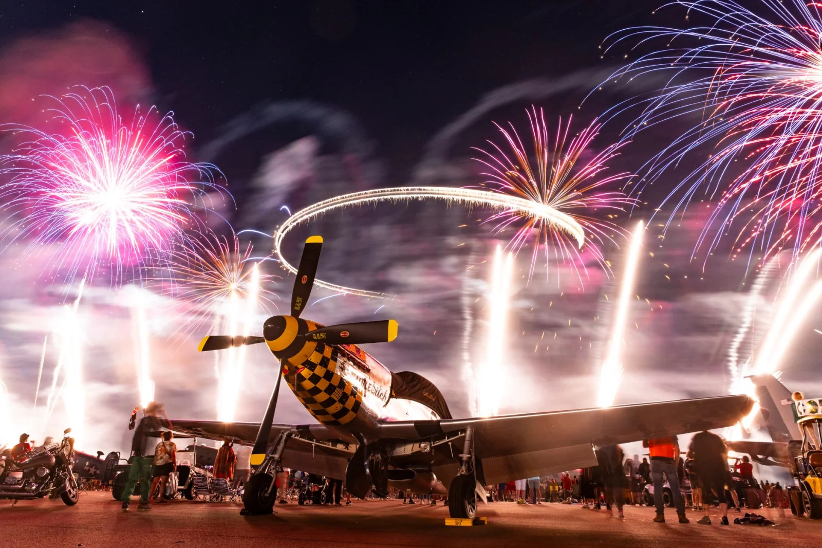 Fireworks on Independence Day; a plane in danger!
